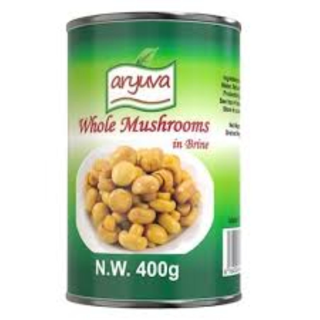 ARYUVA WHOLE MUSHROOM IN BRINE 400G